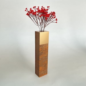 Standing Single Flower Vase Terra Cotta