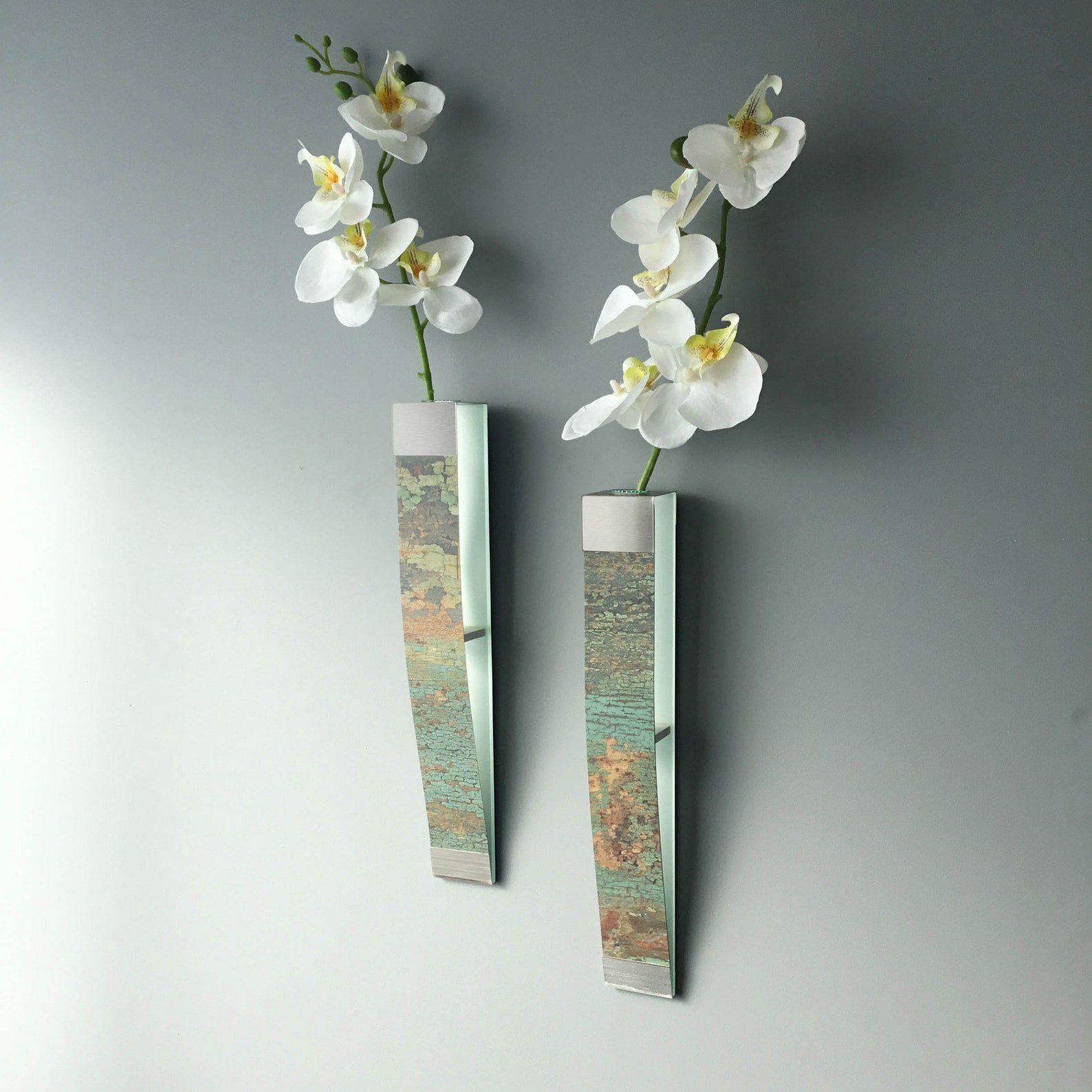 Contemporary Wallmounted Single Flower Vase Etsy