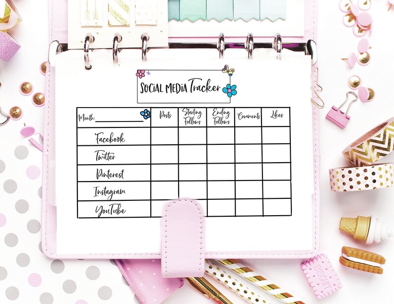 Social Media Planner and Tracker! Printables, Project Planner, Bullet ...