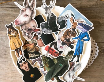 19pcs Vintage junk journal Sticker pack, Die Cut Stickers, waterproof sticker set, unique gift, vintage gift