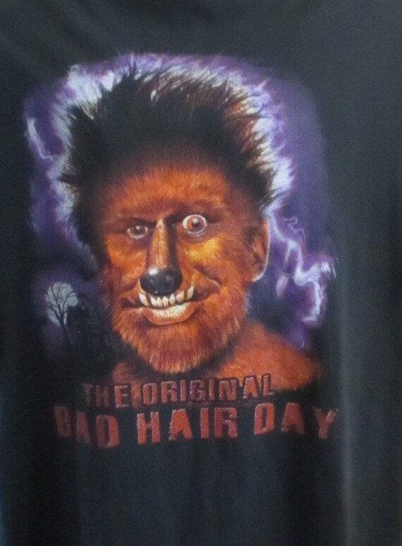 Wolfman T Shirt-The Original Bad Hair Day 90s Hor… - image 2