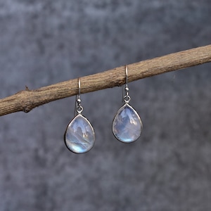 Moonstone Earrings sterling silver Teardrop June Birthstone Earrings, Pear Shaped Earrings, Bridesmaid Earrings, Wedding , Christmas gift