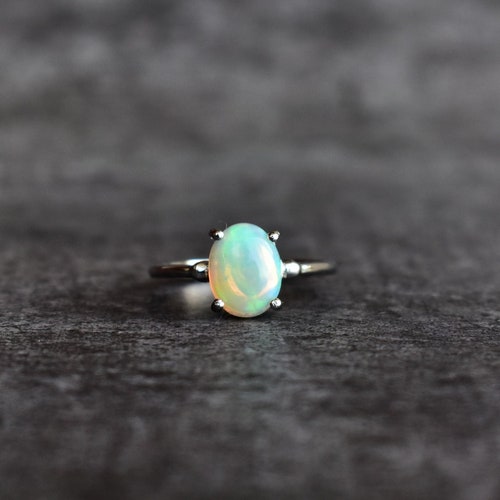 Ethiopian Welo Opal Ring Multi Fire Opal Gemstone Ring - Etsy