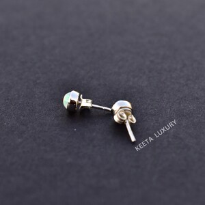 Genuine Opal Earrings, Ethiopian welo Opal Stud Earrings, Opal Stud Earrings, Tiny Opal earrings ,Stud Earrings, best gift for daughter image 4