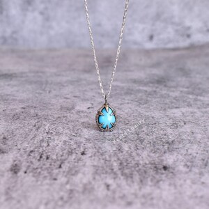 Natural Turquoise necklace* Turquoise handmade oxidized necklace* nature inspired Fashion gemstone jewelry for women * Unique gifts image 4