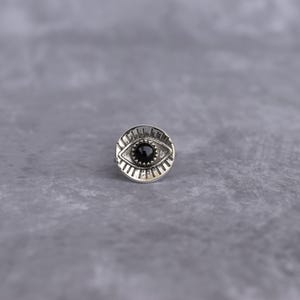 Genuine Black onyx ring* Onyx evil eye ring for women* Protection ring* Silver oxidized Onyx ring* Healing gemstone ring* Unique ring Gifts image 1