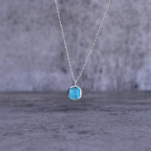 Raw Turquoise necklace* Healing crystal necklace* Raw gemstone minimalist necklace for women* Sterling silver handmade necklace* Unique gift