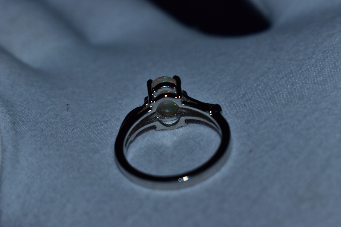 Genuine Opal Ring Color Play Ethiopian Opal Ring Handmade Etsy