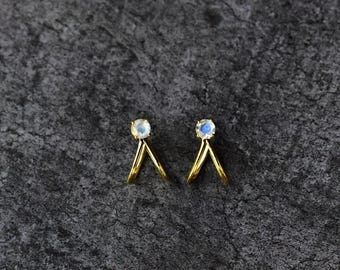 Gancio Per Orecchini A Luna E Stelle In Lega Con Pietre Preziose - Lunghezza 8cm, Colori Nero E Argento, Gioielli Artistici Per Donna - 2