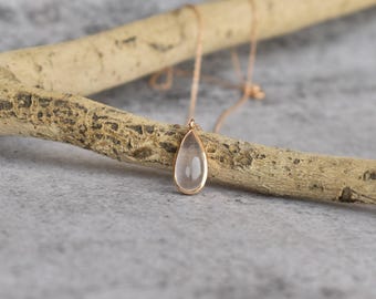 Rose Quartz Necklace, Rose Quartz Jewelry, Bridesmaid Gift, Pink Quartz Necklace silver, Birthday Gift Ideas for Her, Christmas Gift for Mom