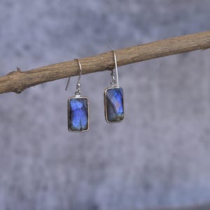 Natural Labradorite Earrings* long handmade earrings for women* Healing gemstones earrings for her* Crystal earrings* Bridesmaid gift