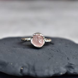 Rosenquarz Ring* Rosenquarz Ring* Edelstein Ring* Sterling Silber Boho Ring* Edelstein Ring* Geschenk für sie