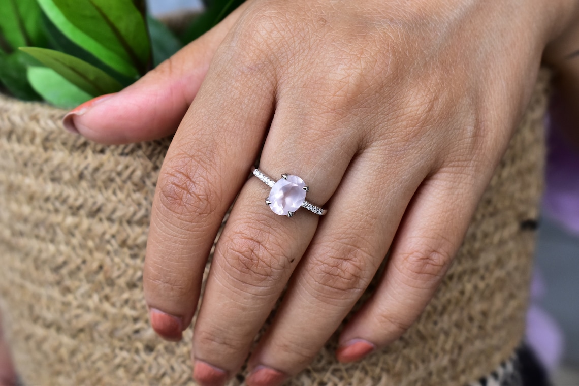 rose quartz promise ring rose quartz promise ring