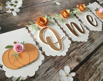 pumpkin high chair Banner, pumpkin first birthday, our little pumpkin is turning one, little pumpkin theme, fall pumpkin birthday