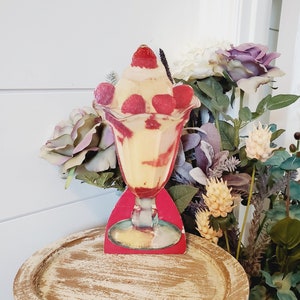 Vintage Ice Cream Sundae Advertisement, Cardboard Advertisement, Soda Shop Advertisement, Vintage Signs, Collectible advertisements