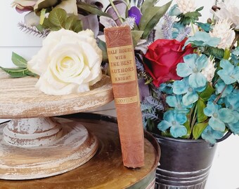 Antique Book, Victorian book, Cloth bound book, Gold Gilt book, Decorative book, Antiquarian book, 1800s book, Collectible book, Dante, Pope