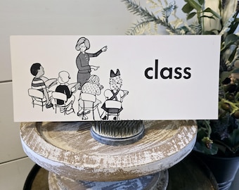 Vintage School Classroom Flashcard: Antique Ephemera for Junk Journals, Vintage School Supplies, Vintage Paperie
