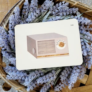 Vintage Radio Flash Card, Vintage technology, Antique flashcards, Vintage ephemera, Junk Journal supplies, Scrapbooking, Paper crafts