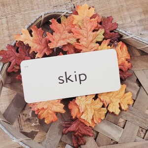carte Skip Flash vintage, carte Word Phonics, chambre d&#39;école maternelle printemps-été, cartes-éclair anciennes, éphémères, papier vintage, techniques mixtes