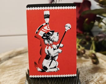 Rare Midcentury Dog Playing Cards, Dog Deco cards, Antique trade cards, Swap Cards, Collectible cards, Paper crafting, Ephemera, Mixed media