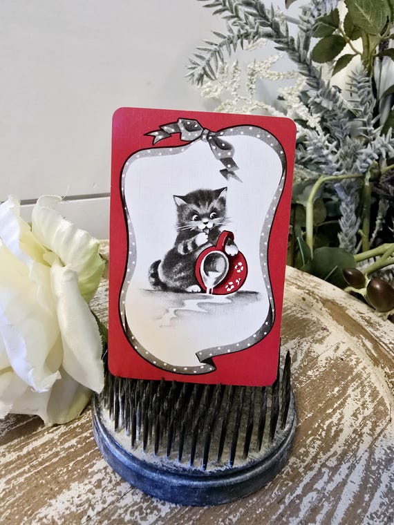 Midcentury Rare Cat Kitten Playing Cards, Antique Trade Cards, Swap Cards, Ephemera, Scrapbooking, Collectible Cards, Mixed Media Supplies - Etsy Midcentury Rare Cat Kitten Playing Cards, Antique Trade Cards, Swap Cards, Ephemera, Scrapbooking, Collectible Cards, Mixed Media Supplies - Etsy