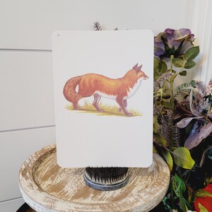 Vintage Fox Flash Card, Antique flashcards, Vintage ephemera, Junk Journal supplies, Mixed media, Vintage school, Collectible cards, Paper