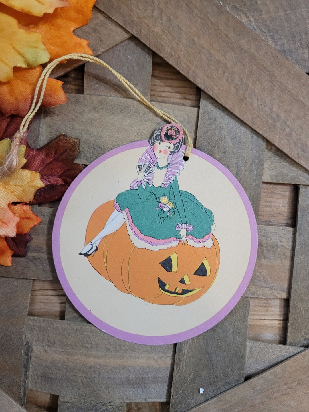 Vintage Halloween Tally, Vintage Bridge Card, Tally Card, Art Deco ...