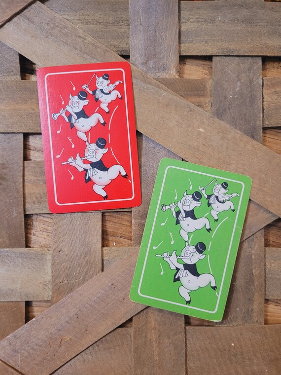 Midcentury Rare Pig Playing Cards, Three Little Pigs, Antique Trade Cards,  Swap Cards, Congress Cards, Ephemera, Junk Journal, Scrapbooking, - Etsy