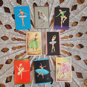 8 Vintage Ballerina Playing Cards, Ice Skater cards, Pinup Cards,  Antique Ballet Dancer Trade Cards, Antique paperie, Scrapbooking