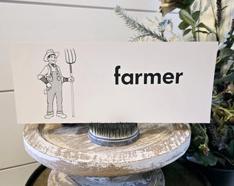 Vintage Farm Flash Card: Antique Ephemera for Junk Journals