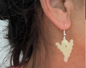 Glow in the Dark Ghost Earrings, Halloween Spooky Dangle or Stud