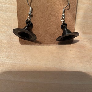 Witch hat earrings, Dangling witch&#39;s hat,