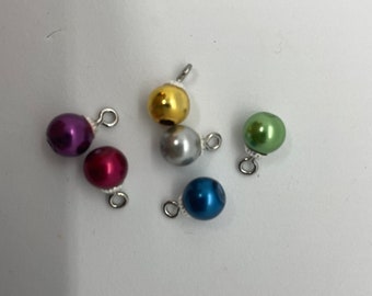 Christmas ornament miniature, Dollhouse Christmas bulbs, Metallic Bulb for dollhouse, fairy garden, or craft project, dollhouse minis