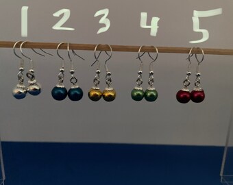 Christmas Ornament Earrings, Metallic Holiday Jewelry