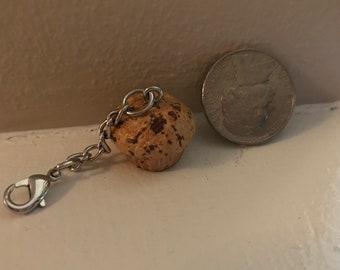 Chocolate chunk muffin charm, Food charm, Food earring, Jewelry Cupcake earring, Dangling cupcake, Stud Earring, Muffin, Food hypoallergenic