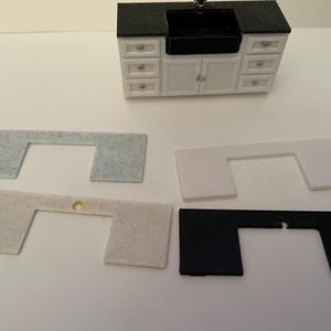 Half scale Sink with Cabinet, 24th scale sink with counter.