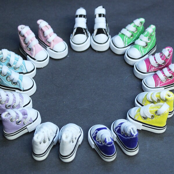 1/6 Scale Canvas Sneaker Doll shoes Monster High, Ever After High, Blyth, Pullip, Obitsu - Converse Trainers