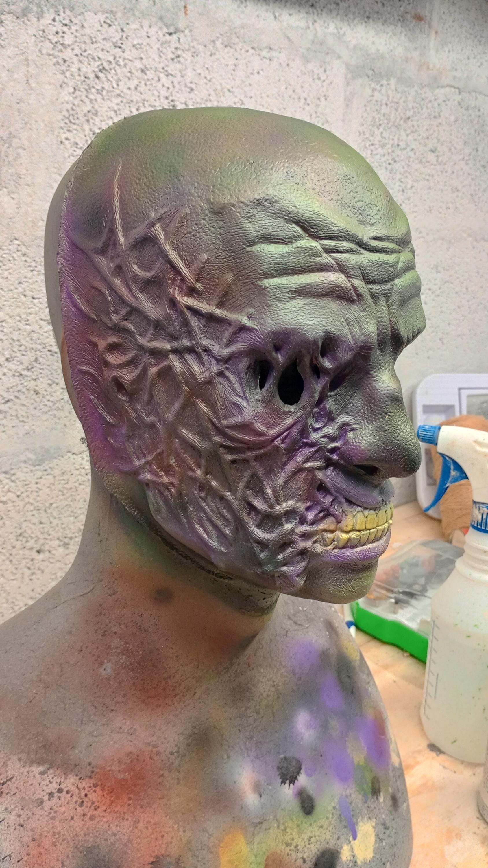 Melted Burn Zombie Mask - Etsy