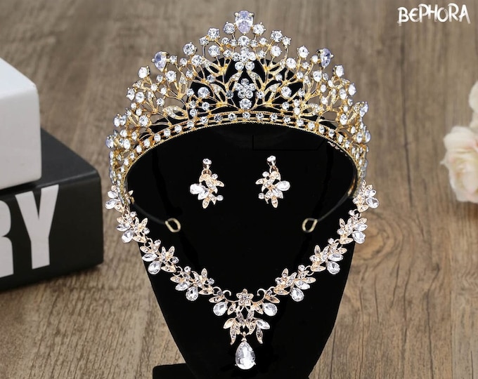 Crystal Crystal Wedding Tiara, Bridal Tiara, Silver Wedding Headpiece, Pearl Wedding Tiara, Crystal Wedding Crown, Bridal Headpiece, Tiara