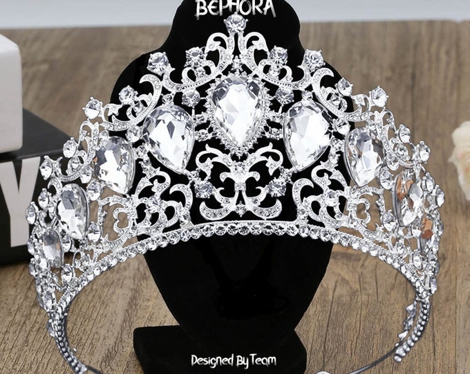 Diadem Wedding NEW Gold Green Luxury Crystal Princess Jewelry Set Gift Pageant Crown Headpiece Quinceanera Tiara Dress Bridal Accessorie