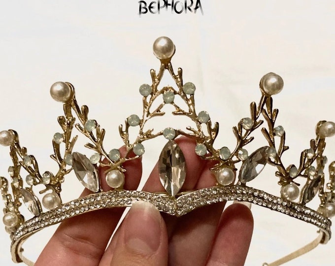 BEPHORA Handmade Princess Circle Jewelry 2022 Hairbands Diadem Crystal Royal Queen Tiaras and Crowns Women Pageant Wedding Hair Accessories