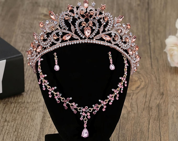 BEPHORA Handmade Princess Crowns Rhinestone 2023 Bride Jewelry Sets Luxury Queen Necklace Earrings Tiaras Women Pageant Wedding Hair Jewelry