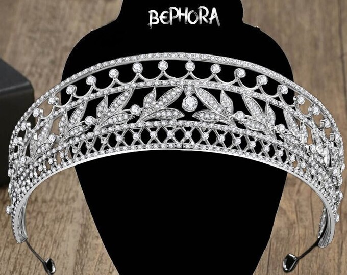 BEPHORA Handmade Fashion Princess New Fashion Silver Romantic Headwear Bride Headdress Girls Queen Luxury Crowns Party Pageant Hair Jewelry