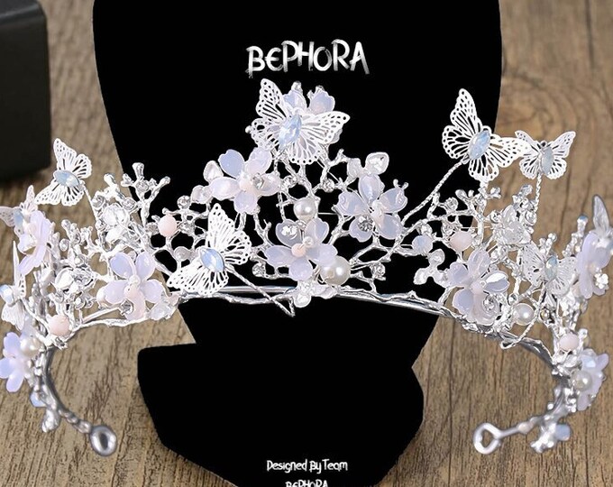 BEPHORA Handmade Silver Color Luxury 2023 Headdress Queen Tiaras Crowns Women Pageant Prom Diadem Ornaments Wedding Hair Jewelry Accessories