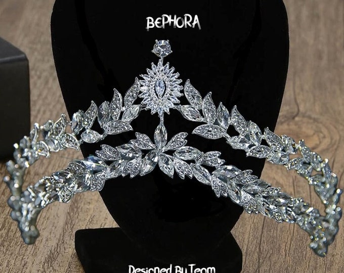BEPHORA Handmade Fashion Princess New Color Silver 2023 Bridal Bride Headdress Girls Queen Tiaras Crowns Women Pageant Hair Jewelry