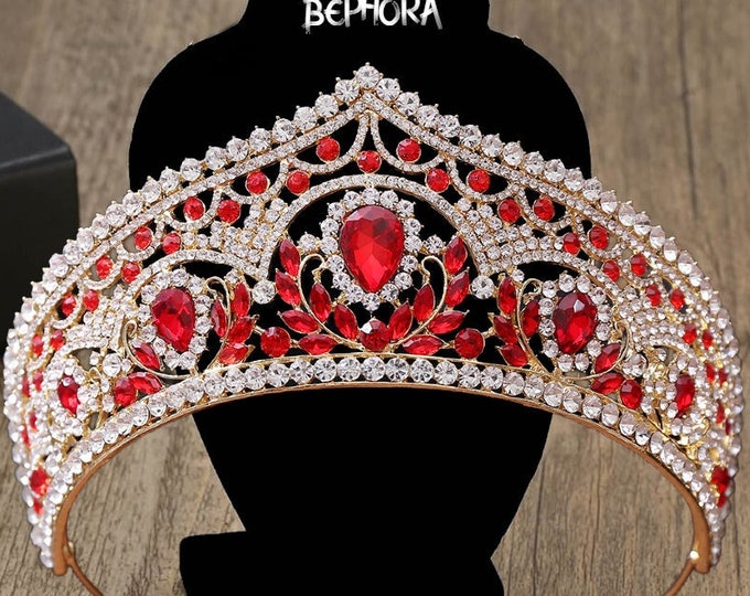 BEPHORA Handmade Vintage Baroque 2023 Royal King Tiaras and Crowns Men Women Pageant Prom Diadem Ornaments Wedding Hair Jewelry Accessories