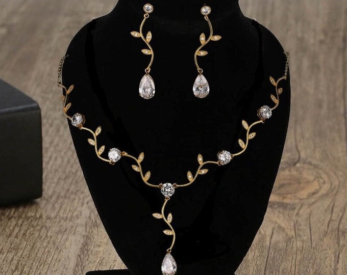BEPHORA Handmade Flower Rose Gold Rhinestone Pendant New Earrings Necklace Gift Jewelry Set Lover Brides Women Wedding Crystal Luxury Bridal