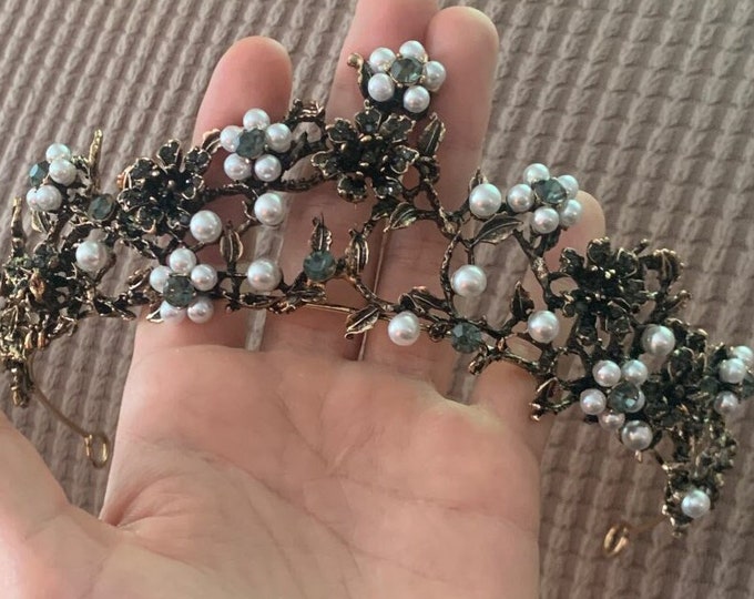 BEPHORA Handmade Leaf Pearls 2023 Bride  Crowns Crystal Headdress Girls Queen Tiaras Crowns Women Pageant Prom Diadem Wedding Hair Jewelry