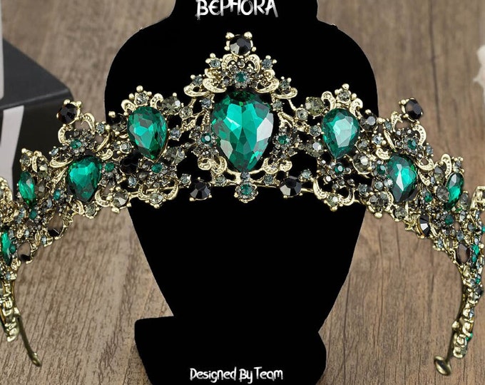 BEPHORA Handmade Princess Bronze Gold 2023 Crystal Bride Headdress Luxury Queen Tiaras Crowns Women Pageant Diadem Wedding Hair Jewelry