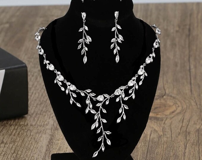 BEPHORA Handmade White Rhinestone Pendant New Earrings Necklace Gift Jewelry Sets Lover Brides Women Girls Wedding Crystal Luxury Style